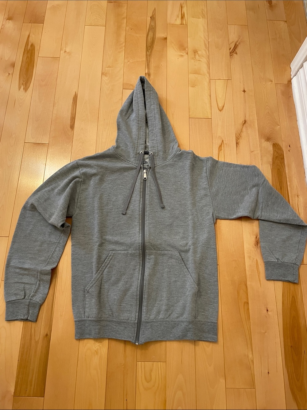 Fruit of the Loom Men's Gray Full-Zip Hoodie